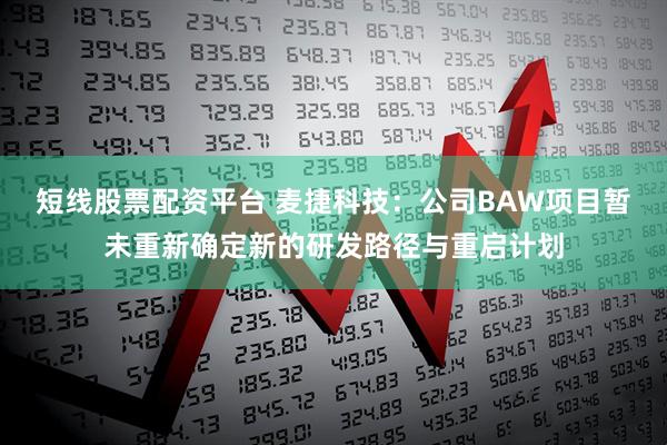 短线股票配资平台 麦捷科技：公司BAW项目暂未重新确定新的研发路径与重启计划