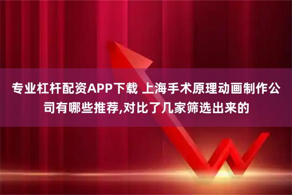 专业杠杆配资APP下载 上海手术原理动画制作公司有哪些推荐,对比了几家筛选出来的