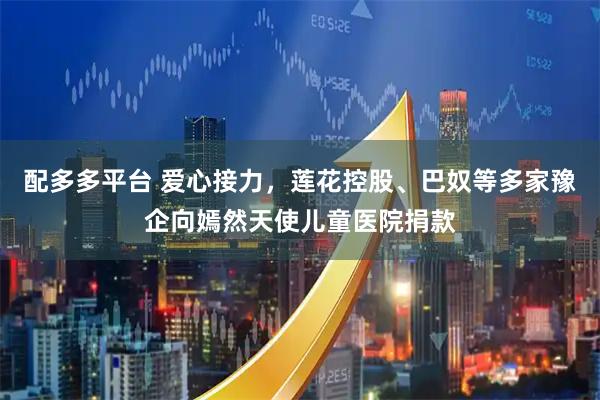 配多多平台 爱心接力，莲花控股、巴奴等多家豫企向嫣然天使儿童医院捐款